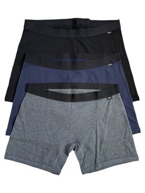 NWOT TomboyX Boxer Briefs x3 sz M * No Fly 6" Inseam Stretch Cotton Underwear